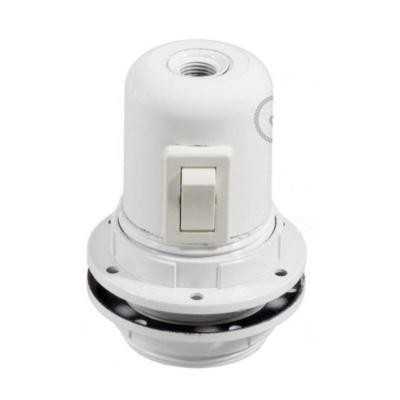 DOUILLE E27 BLANCHE BAKELITE DOUBLE BAGUE