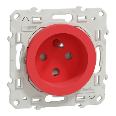 ODACE ROUGE PC 10/16A 2P+T A DETROMPAGE