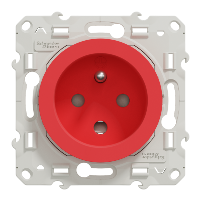 ODACE ROUGE PC 10/16A 2P+T A DETROMPAGE