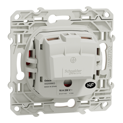 ODACE ROUGE PC 10/16A 2P+T A DETROMPAGE