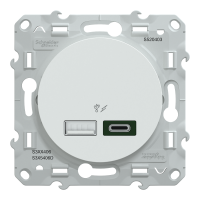 ODACE BLANC CHARGEUR USB TYPE A 7,5W + C 45W