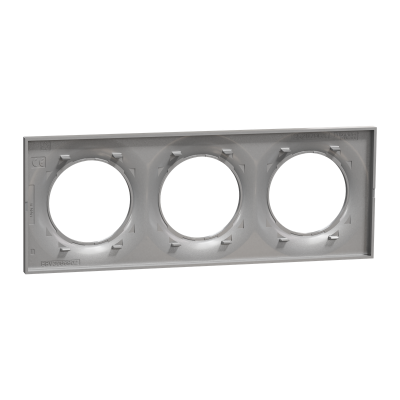 ODACE STYL PLAQUE ALU 3 POSTES ENTRAXE 71MM