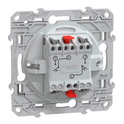 OVALIS BLANC DOUBLE POUSSOIR A FERMETURE 10A