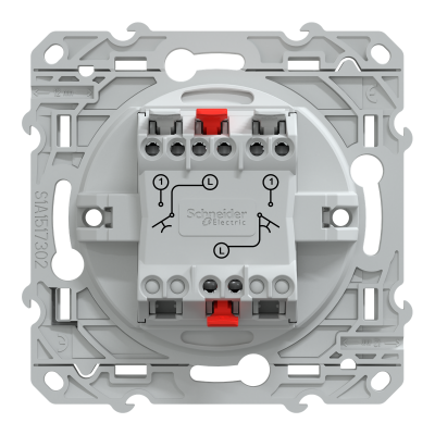 OVALIS BLANC DOUBLE POUSSOIR A FERMETURE 10A