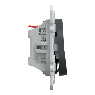 OVALIS ANTHRACITE POUSSOIR A FERMETURE 10A LED BLEU 250V