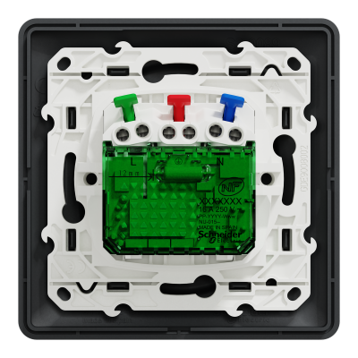 OVALIS ANTHRACITE PC 10/16 2P+T AFFLEURANTE + USB C 10,5W