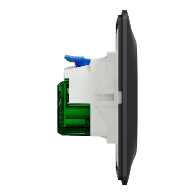 OVALIS ANTHRACITE PC 10/16 2P+T AFFLEURANTE + USB C 10,5W