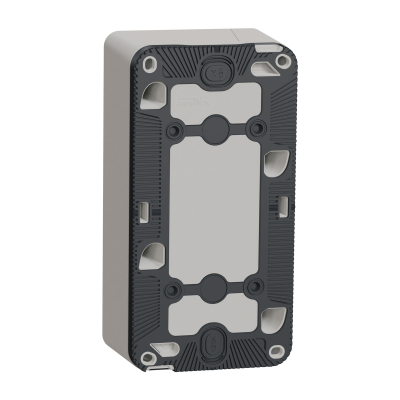 MUREVA BLANC COMPOSABLE SAILLIE BOITIER 2P VERTIVAL IP55 IK07