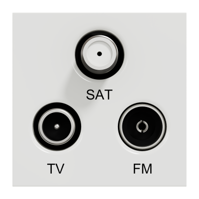 NEW UNICA BLANC PRISE TV/FM/SAT 1 CABLE 2M