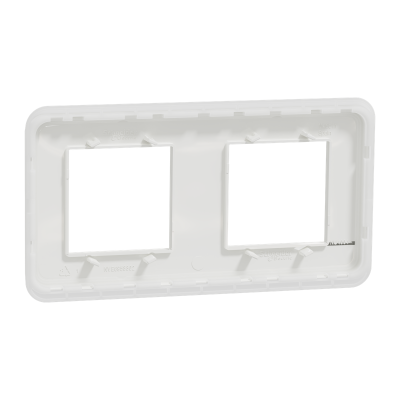 NEW UNICA PRO BLANC PLAQUE 2 POSTES (2 x 2 modules)