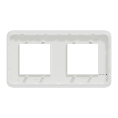 NEW UNICA PRO BLANC PLAQUE 2 POSTES (2 x 2 modules)