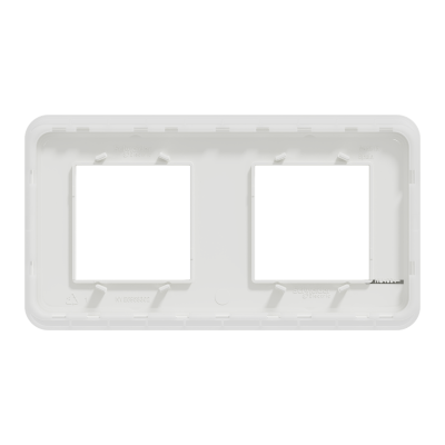 NEW UNICA PRO BLANC PLAQUE 2 POSTES (2 x 2 modules)