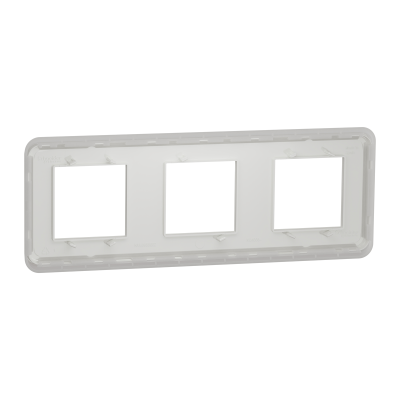 NEW UNICA PRO BLANC PLAQUE 3 POSTES (3 x 2 modules)