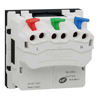 NEW UNICA ANTHRACITE PC 2P+T 16A 250V 2M 90°