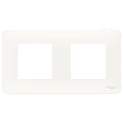 NEW UNICA STUDIO BLANC PLAQUE 2 POSTES (4 modules)