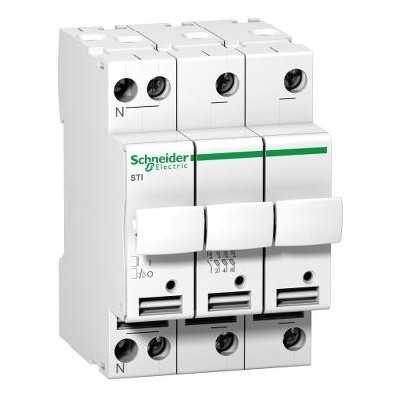 SECTIONNEUR FUSIBLE A TIROIR STI 3P+N 10,3X38 500V