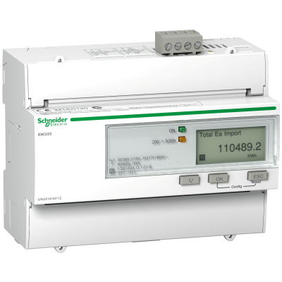 COMPTEUR D'ENERGIE TRI 125A MULTITARIF ALARME KW MODBUS MID