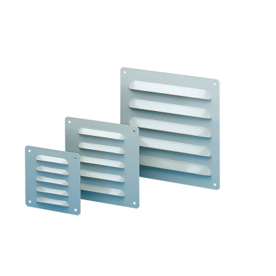 GRILLE D'AERATION METALLIQUE 120X120mm (Découpe 104x95mm)