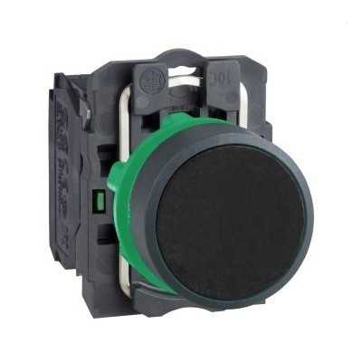 BOUTON POUSSOIR HARMONY XB5 AFFLEURANT 1F Ø22 NOIR