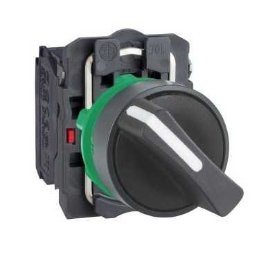 BOUTON TOURNANT HARMONY XB5 2 POS.FIXES 1O+1F Ø22 NOIR