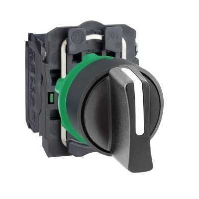 BOUTON TOURNANT HARMONY XB5 3 POS.FIXES 2F Ø22 NOIR