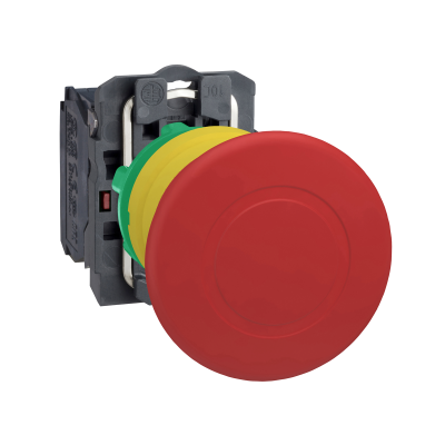 BOUTON POUSSOIR ARRET D'URGENCE XB5 Ø22mm ROUGE - POUSSER/TIRER