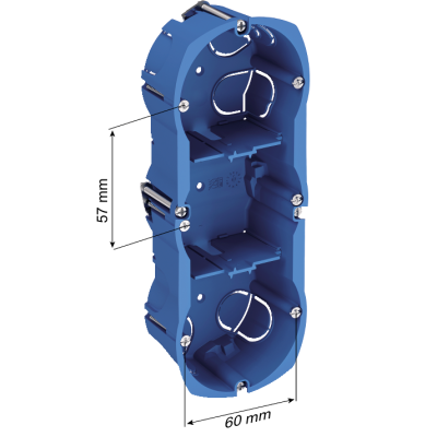 BOITE ENC.MULTIFIX TRIPLE ENTRAXE 57MM P40MM Ø67MM