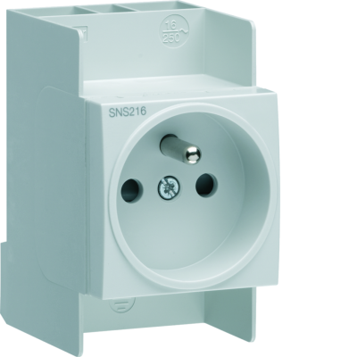 PRISE DE COURANT MODULAIRE HAGER 2P+T 16A 250V SANS VIS