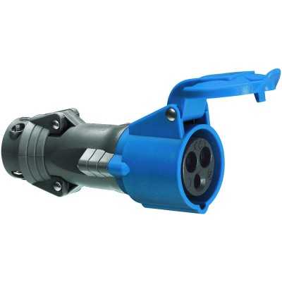 HYPRA PRISE MOBILE IP44 16A - 200-250VAC 2P+T PLASTIQUE