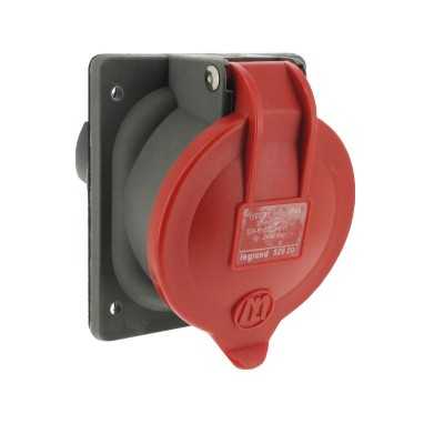 HYPRA PRISE FIXE A ENTRAXES UNIFIES IP44 32A - 380-415VAC 3P+N+T PLAS