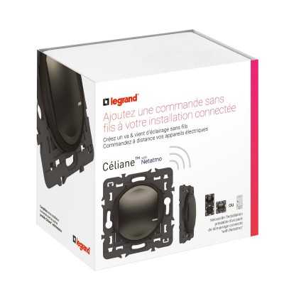 CELIANE WITH NETATMO GRAPHITE COMMANDE SANS FIL s/plaque