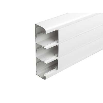 GOULOTTE DLP M45 180x50 BLANC 3 COMPARTIMENTS L-2m (Carton 8m/4 long)