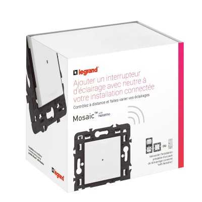 MOSAIC WITH NETATMO BLANC INTER FILAIRE CONNECTE AVEC NEUTRE OPT.VAR