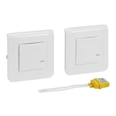 MOSAIC WITH NETATMO BLANC PRET A POSER V/V 1 INTER + 1 CDE S/FIL