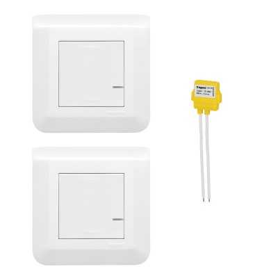 MOSAIC WITH NETATMO BLANC PRET A POSER V/V 1 INTER + 1 CDE S/FIL