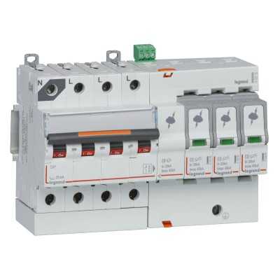 PARAFOUDRE TYPE 2 40KA 3P+N AVEC REPORT D'ETAT