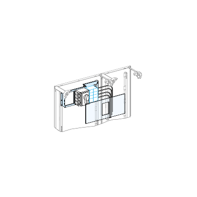 PLATINE NSX-INS250 HORIZ FIXE CDE MANETON L600 RAL9003 PrismaSet