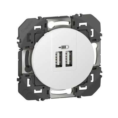 DOOXIE CHARGEUR USB 2 x Type A 3A 15W BLANC
