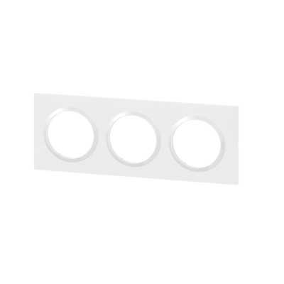 DOOXIE PLAQUE 3 POSTES BLANC