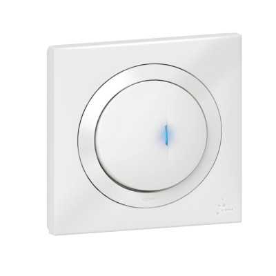 DOOXIE ONE POUSSOIR LUMINEUX 6A BLANC IP44 COMPLET