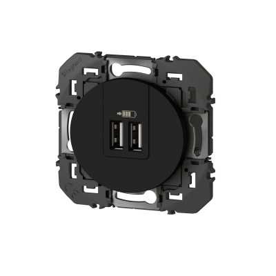 DOOXIE CHARGEUR USB 2 x Type A 3A 15W NOIR