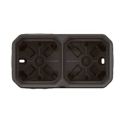 PLEXO ANTHRACITE BOITIER SAILLIE 2 POSTES - COMPOSABLE