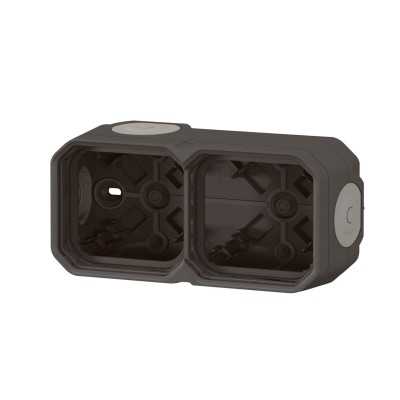 PLEXO ANTHRACITE BOITIER SAILLIE 2 POSTES - COMPOSABLE