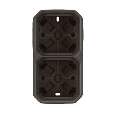 PLEXO ANTHRACITE BOITIER SAILLIE 2 POSTES - COMPOSABLE