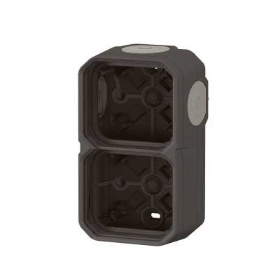 PLEXO ANTHRACITE BOITIER SAILLIE 2 POSTES - COMPOSABLE