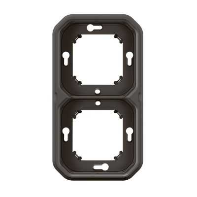 PLEXO ANTHRACITE SUPPORT ENCASTRE 2 POSTES - COMPOSABLE