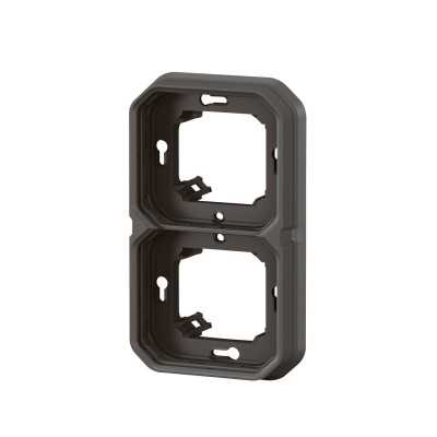 PLEXO ANTHRACITE SUPPORT ENCASTRE 2 POSTES - COMPOSABLE