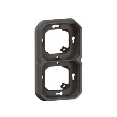 PLEXO ANTHRACITE SUPPORT ENCASTRE 2 POSTES - COMPOSABLE