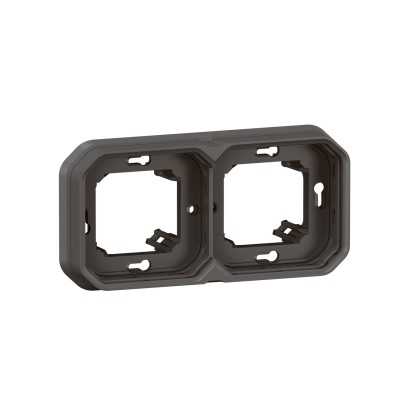 PLEXO ANTHRACITE SUPPORT ENCASTRE 2 POSTES - COMPOSABLE