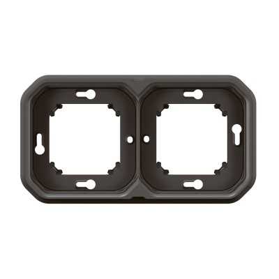 PLEXO ANTHRACITE SUPPORT ENCASTRE 2 POSTES - COMPOSABLE